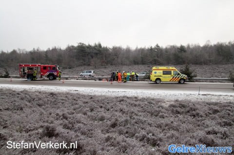 Ongeval A50. Foto Stefan Verkerk / www.stefanverkerk.nl