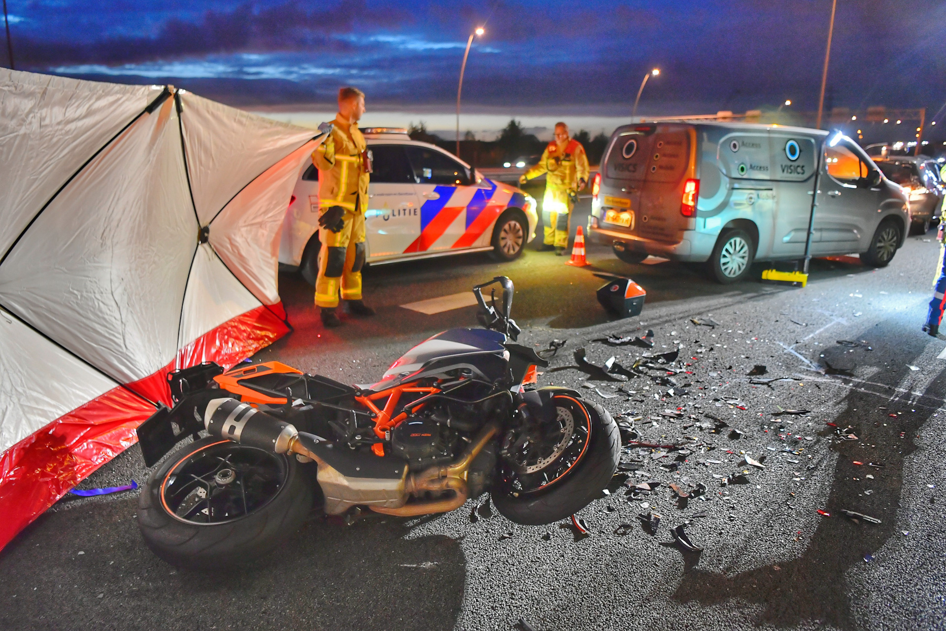 Motorrijder (44) uit Nijmegen overleden bij ongeluk op A2
