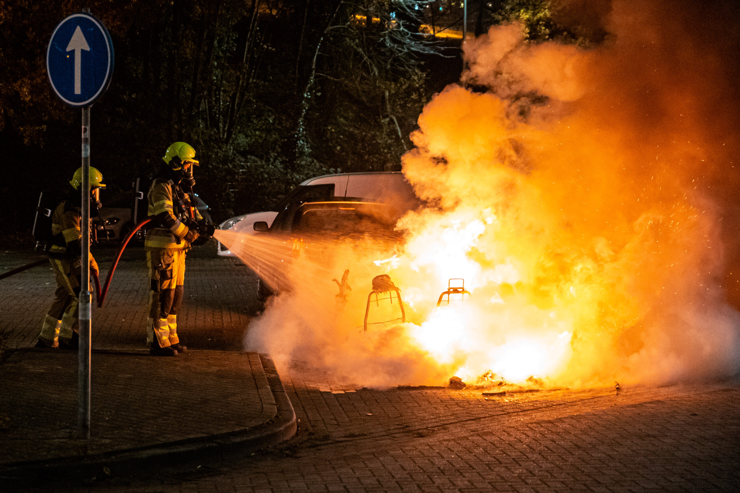 Weer brand op dezelfde parkeerplaats in Nijmegen