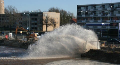 Geknapte waterleiding Apeldoorn|foto Errol Endeveld