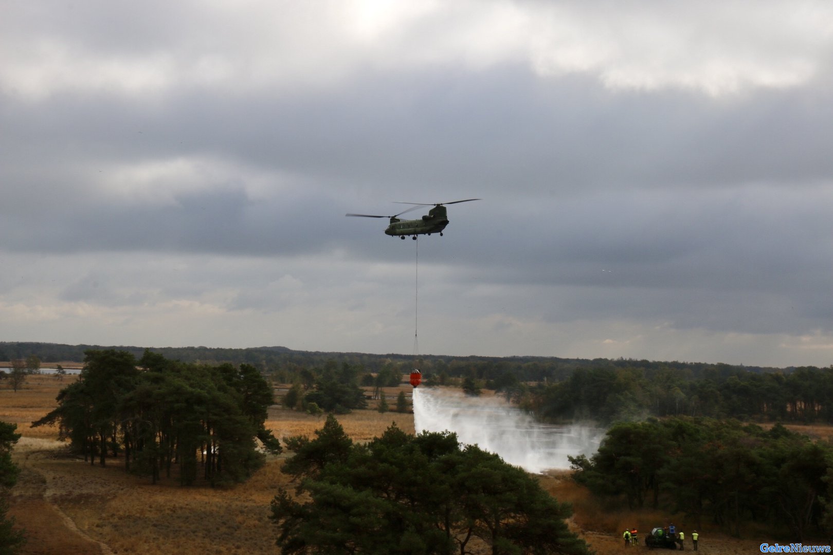 Grote natuurbrandoefening in samenwerking met Defensie
