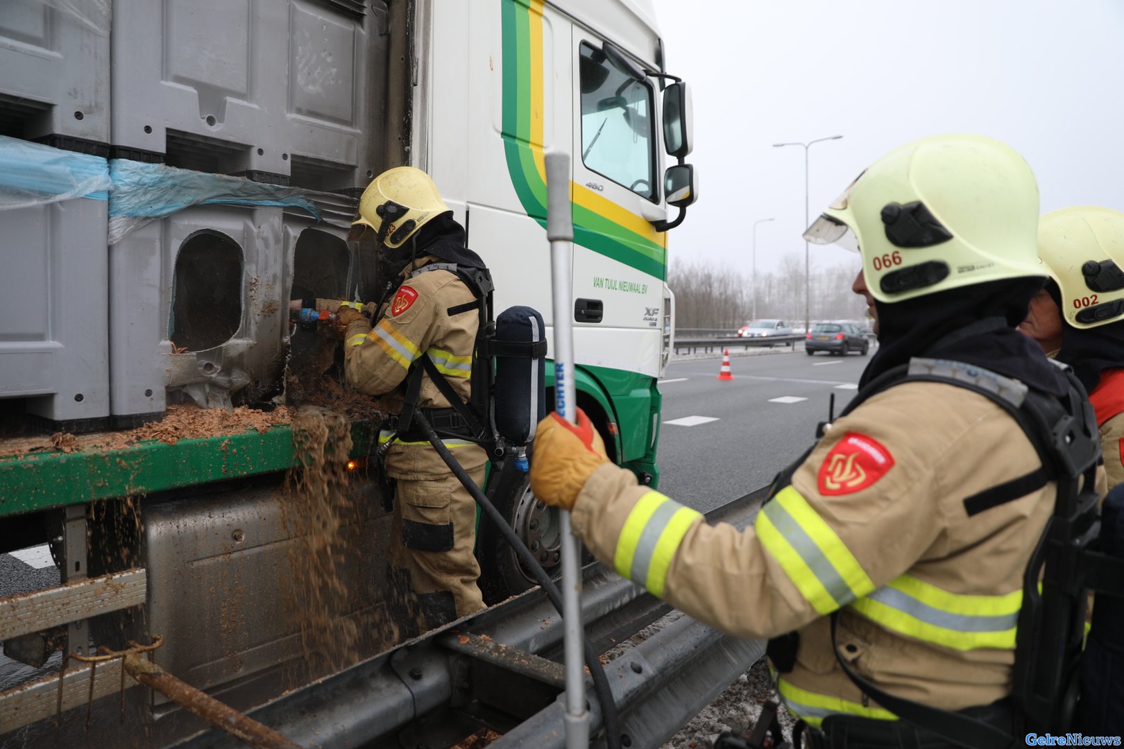 Vrachtwagenbrand op Pleijroute door te hete wafels