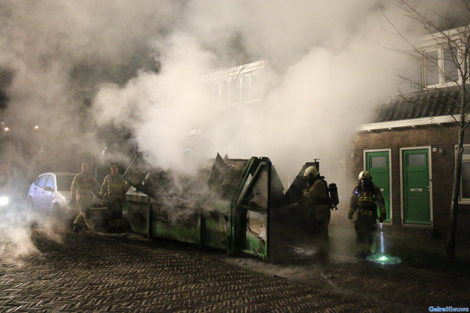 Wederom brand in bouwcontainer Geitenkamp