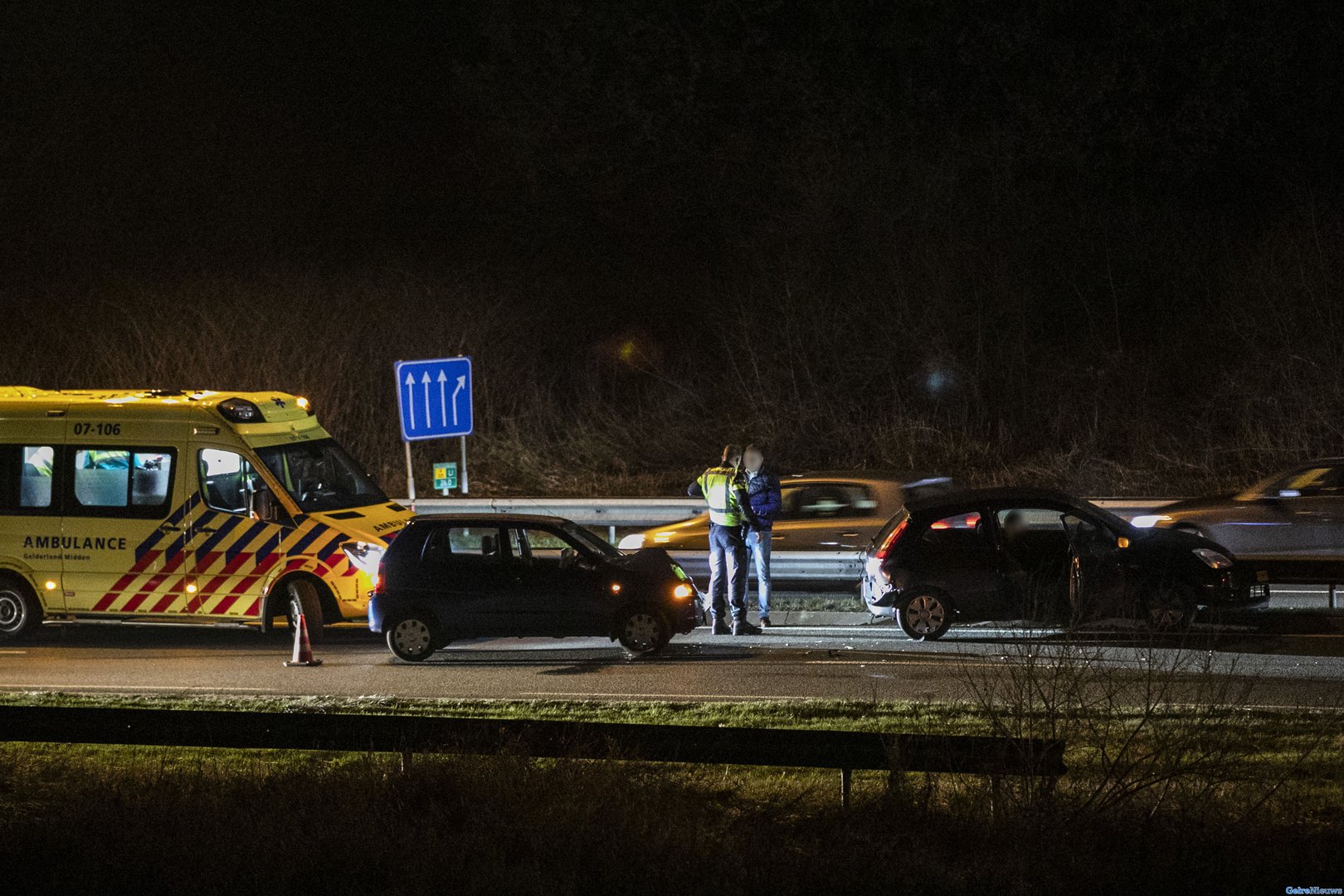 Twee gewonden bij ongeval op IJsseloordweg in Arnhem
