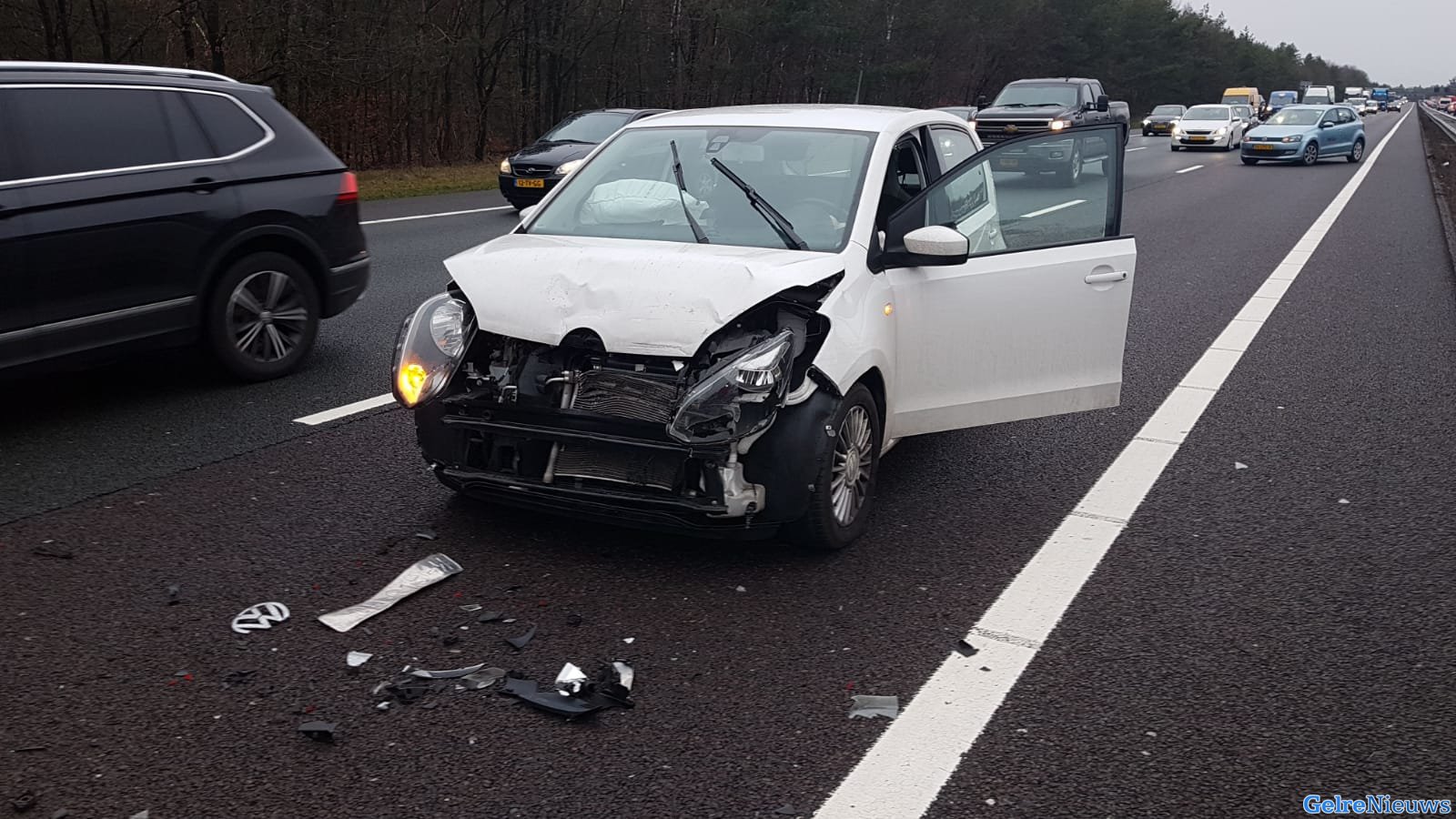 Files op de A12 en A50 na ongeval met 4 auto’s