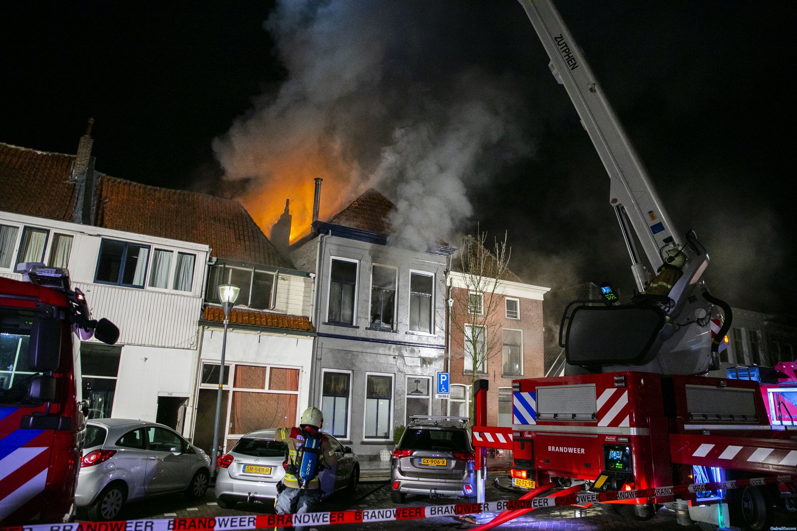 Grote brand in de binnenstad van Zutphen