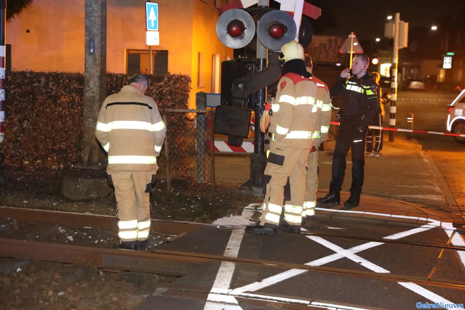 Trein ramt gipsblokken op spoor Velp