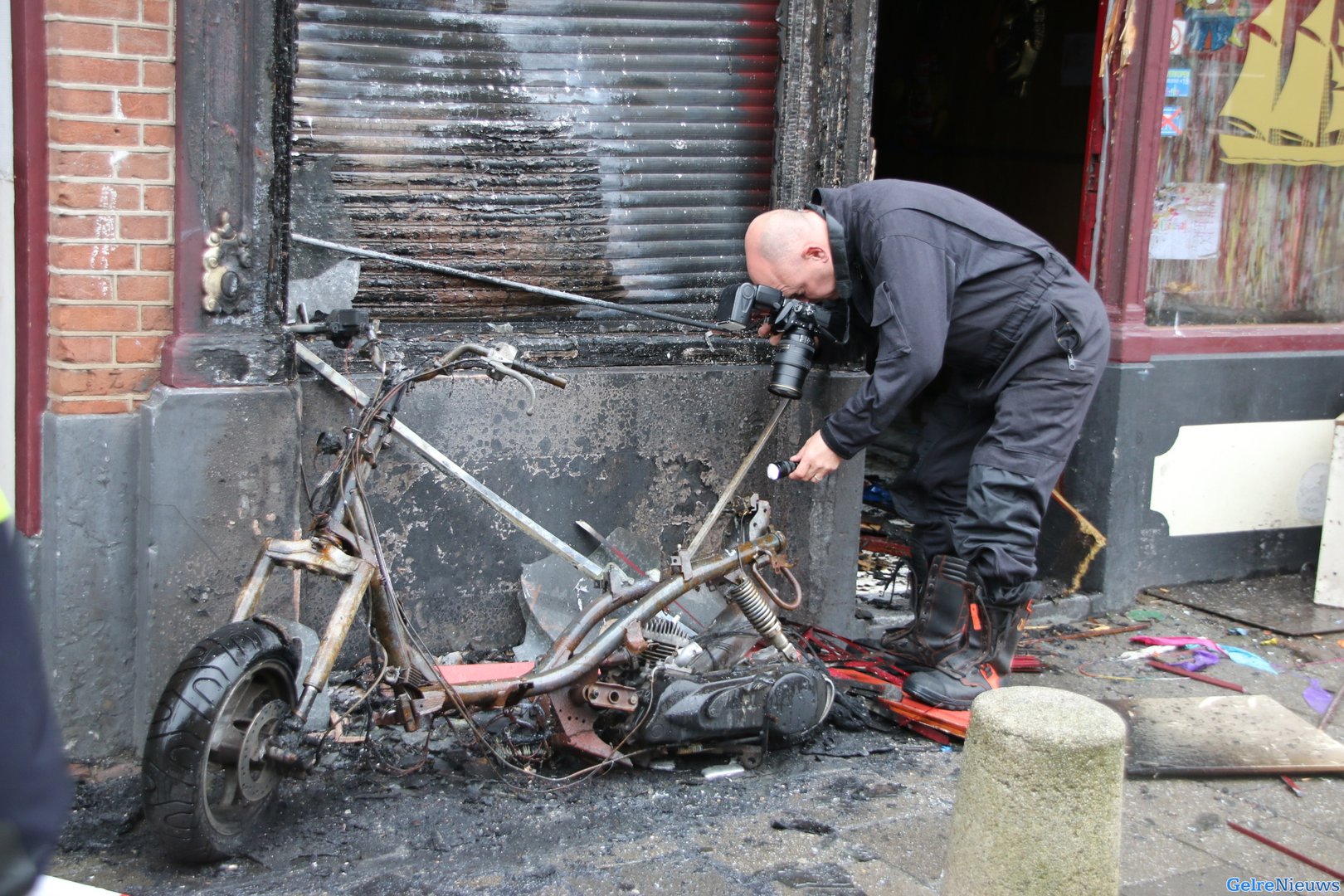 Forensisch onderzoek na brand in Arnhems café