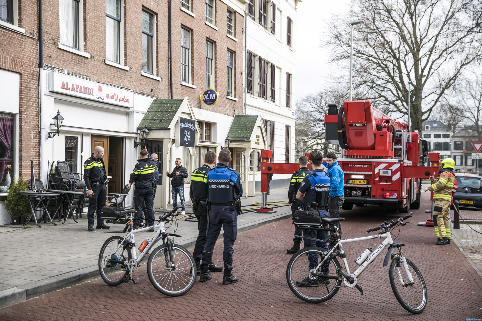 Brand in restaurant in binnenstad van Arnhem