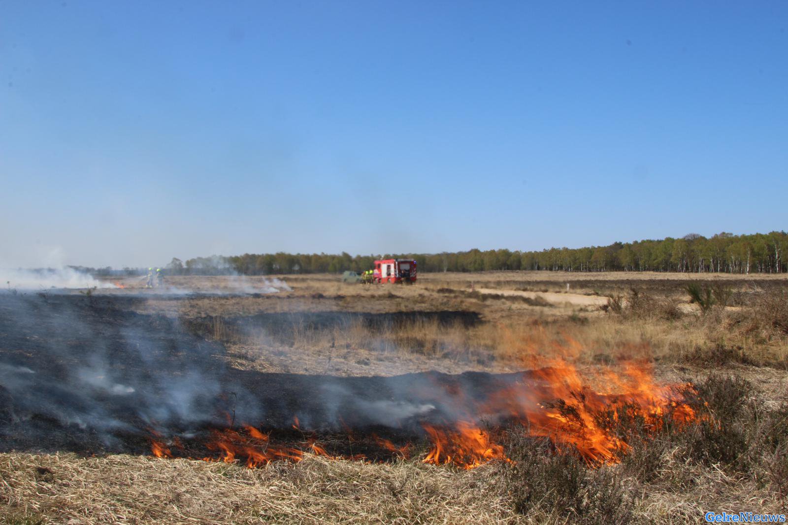 Grote brand verwoest 25 hectare natuurgebied bij Arnhem