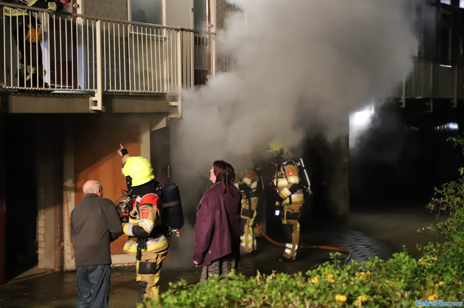 Forse brand in berging onder flat Balladestraat Nijmegen