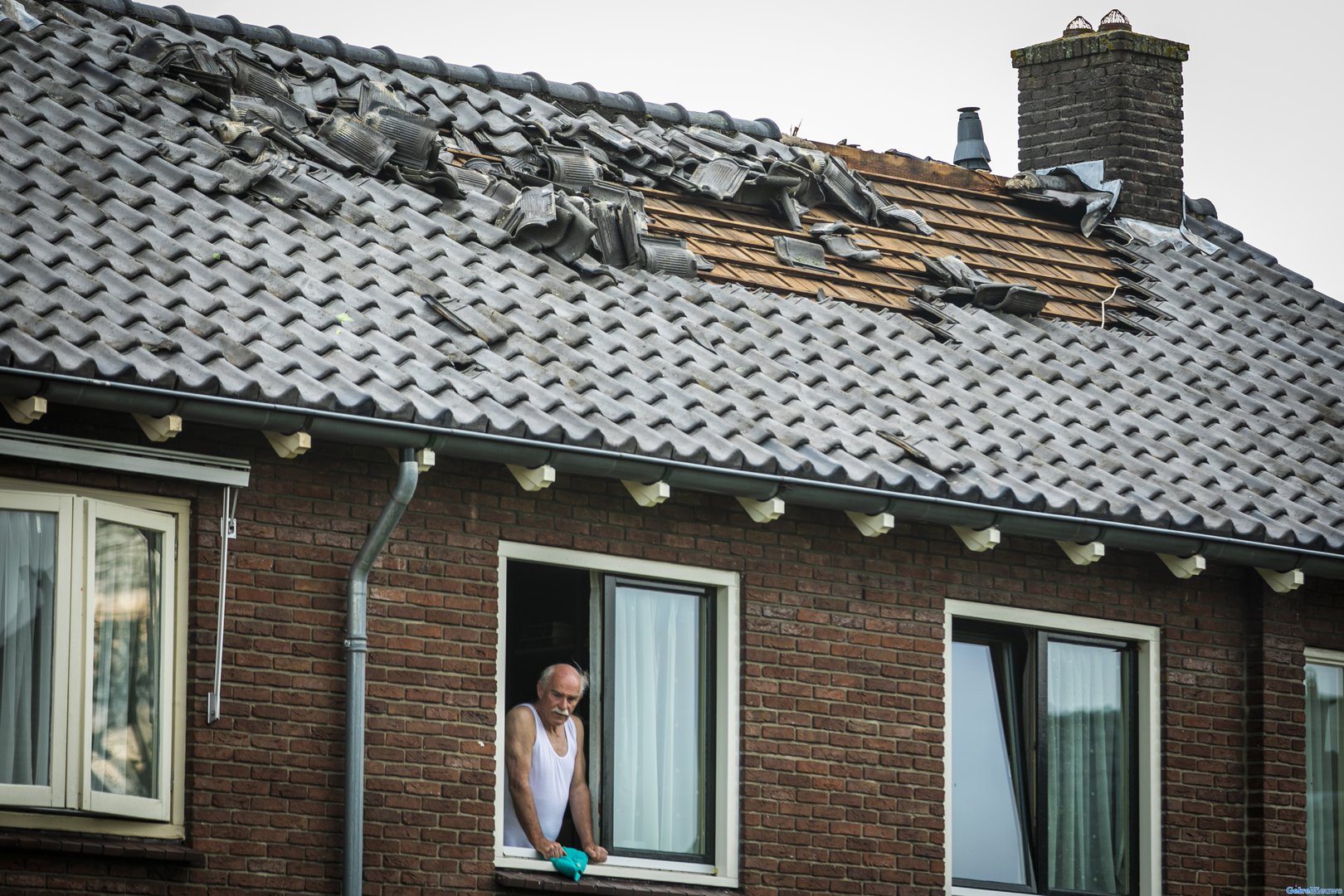 Ravage in Rheden goed zichtbaar na valwind