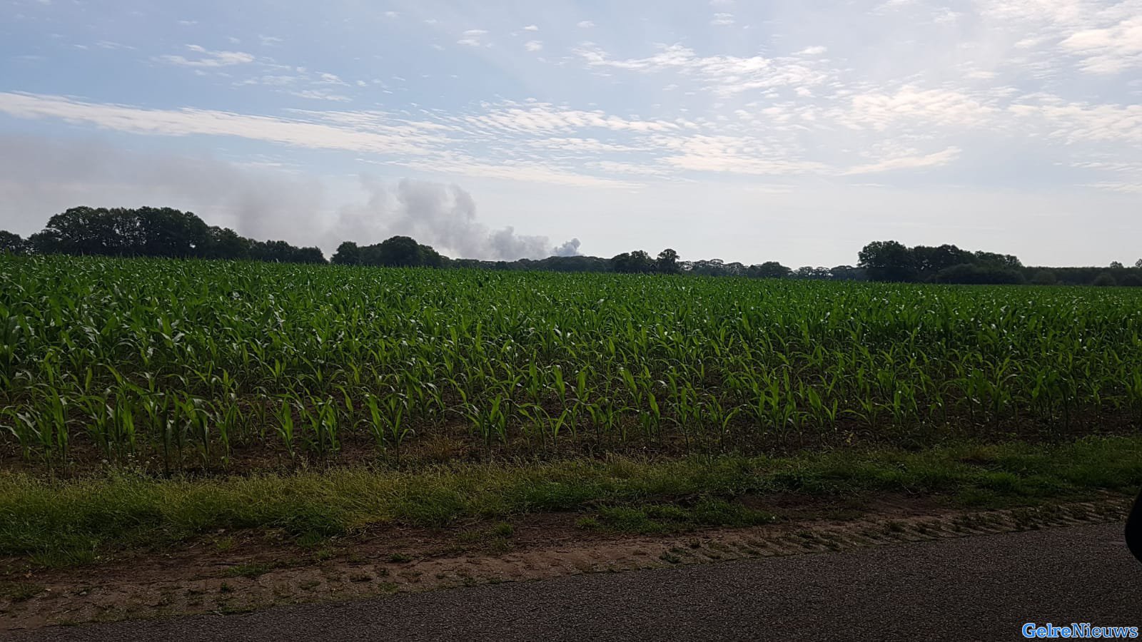Zeer grote brand in Halle: rookwolken van ver te zien