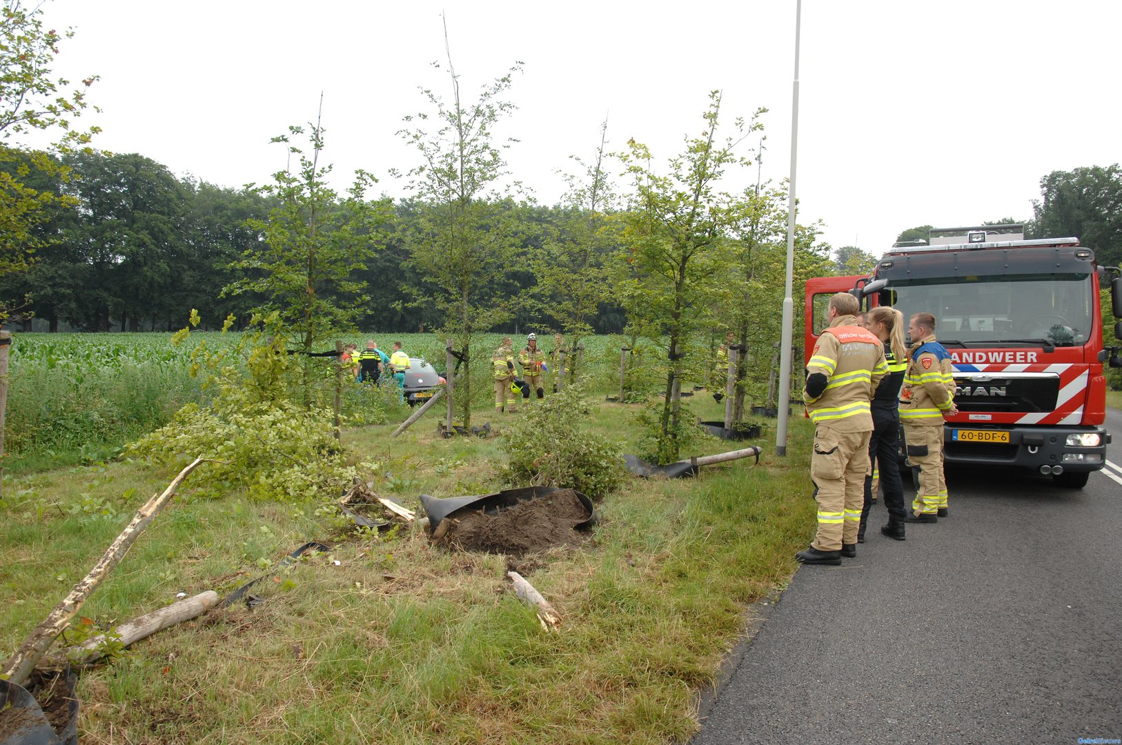 Automobilist gewond na eenzijdig ongeval op Schelmseweg
