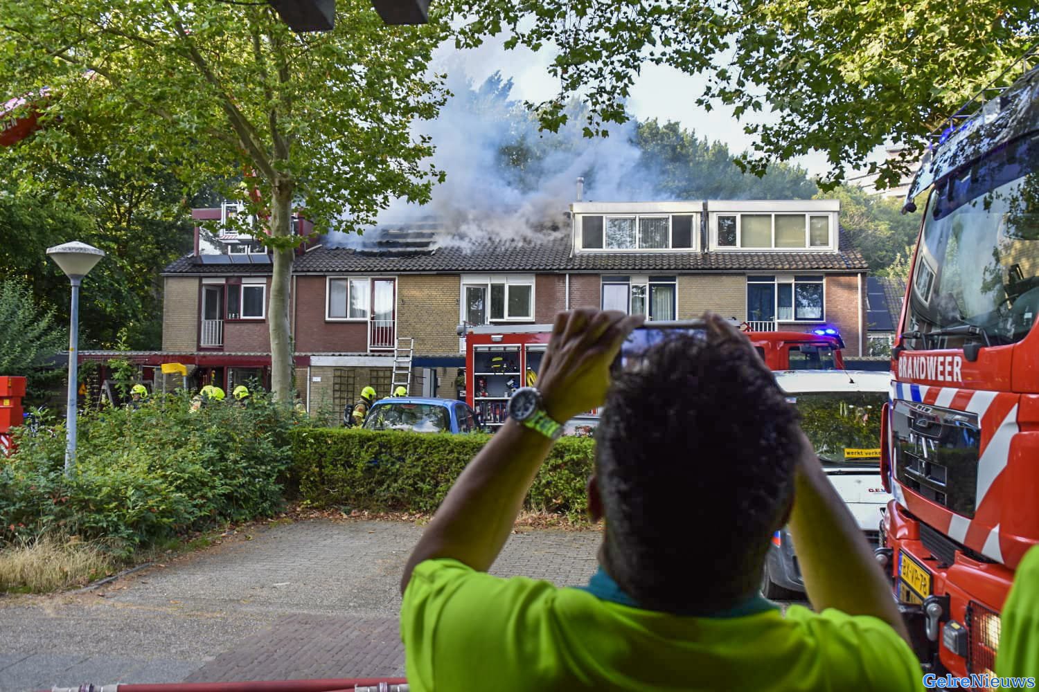 Grote uitslaande brand in Wageningen