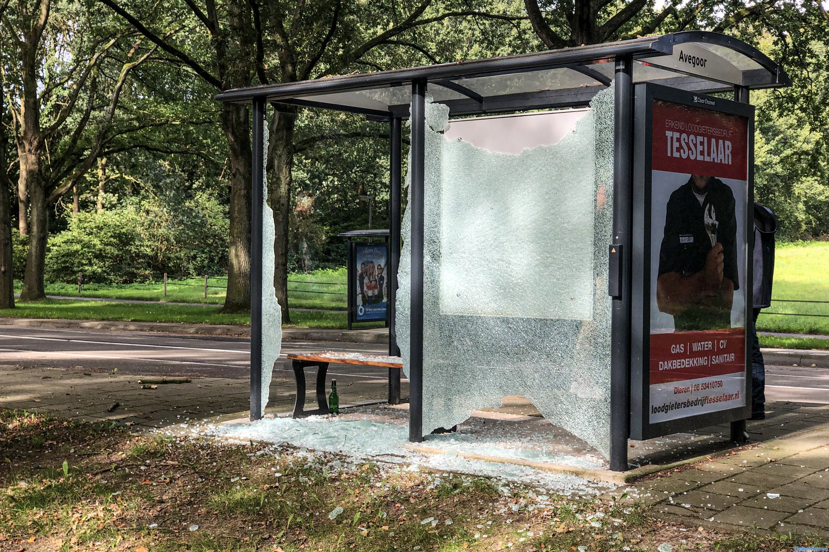 Meerdere bushokjes vernield in de gemeente Rheden