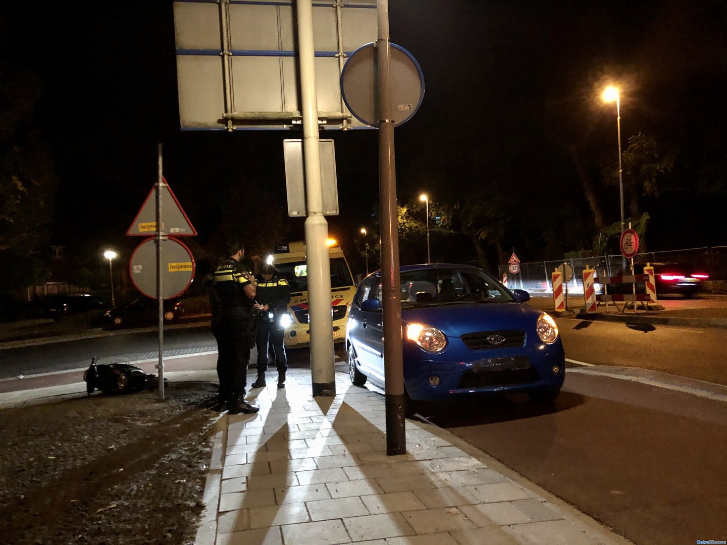 Bestuurder snorscooter gewond bij heringerichte Apeldoornseweg