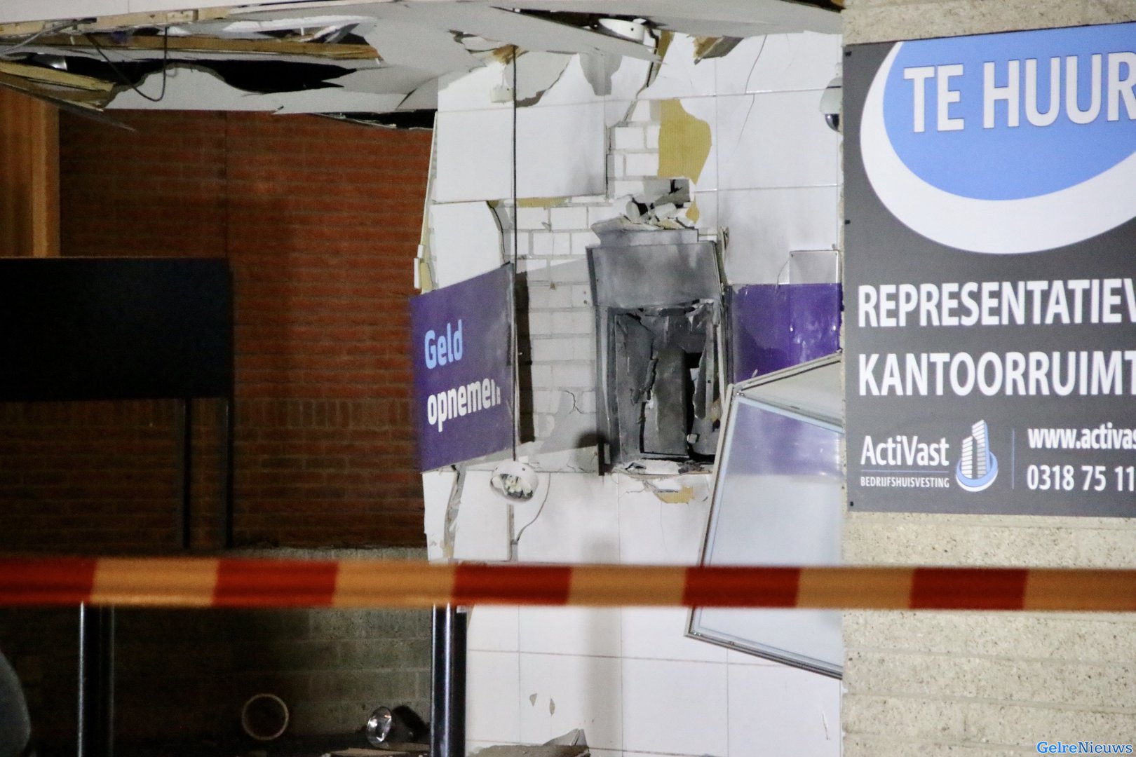 Plofkraak op pinautomaat in Ede, woningen beschadigd