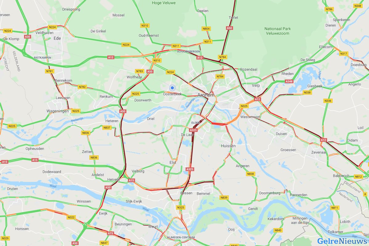 Hele zware ochtendspits in de regio