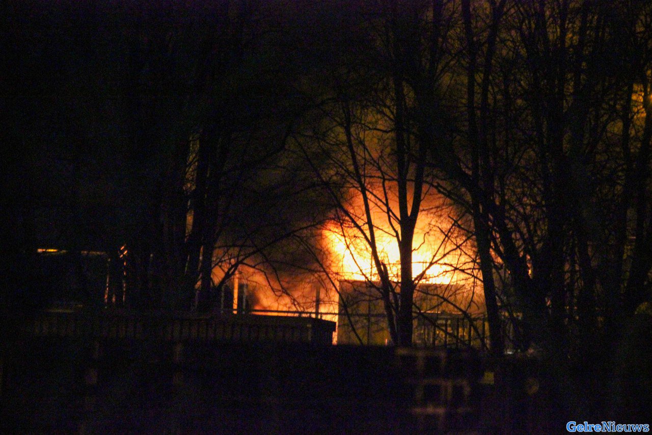 Grote brand in Hummelo: transformator in licherlaaie