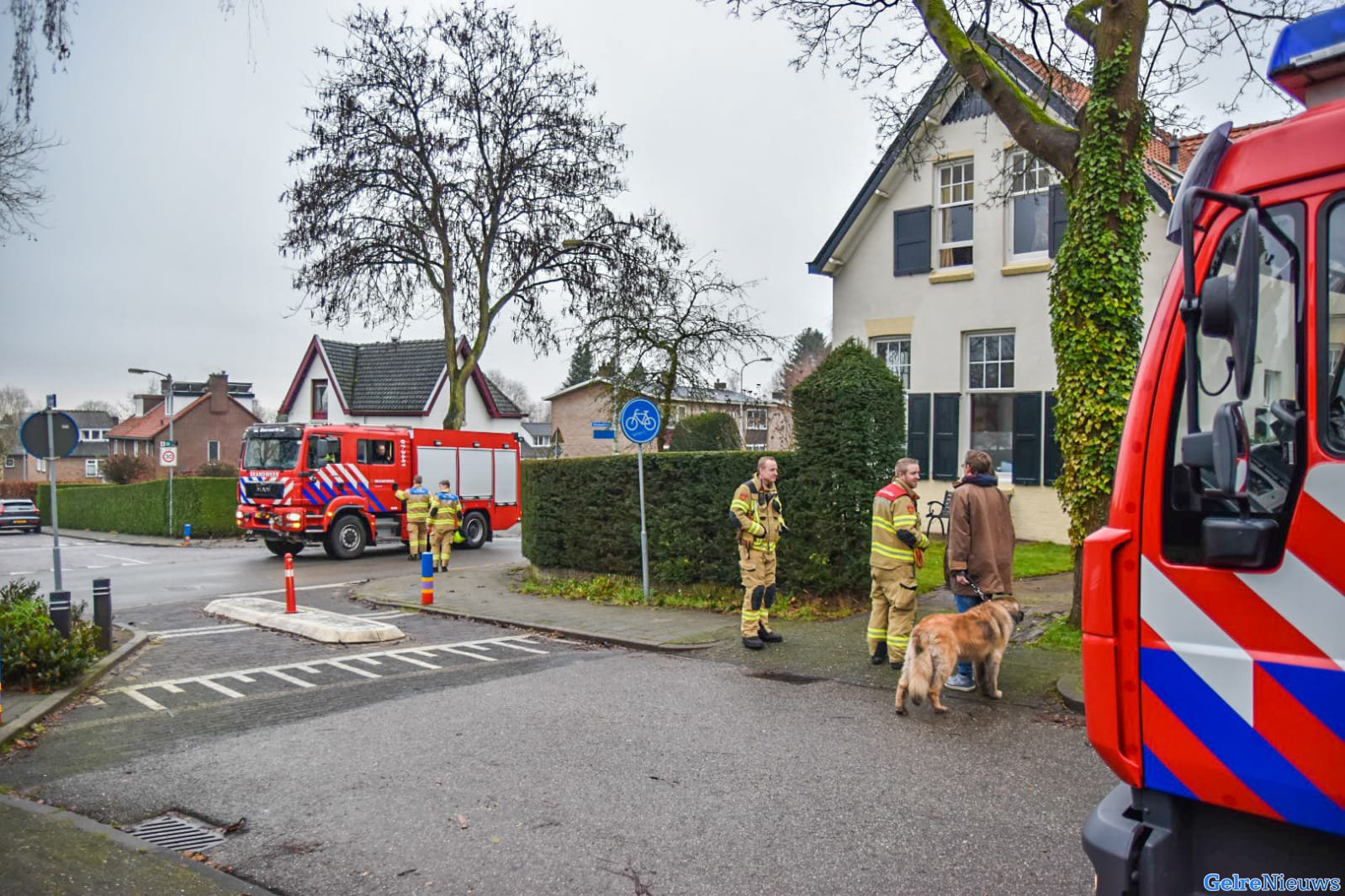 Twee brandweerwagens naar gaslekkage in woning Oosterbeek
