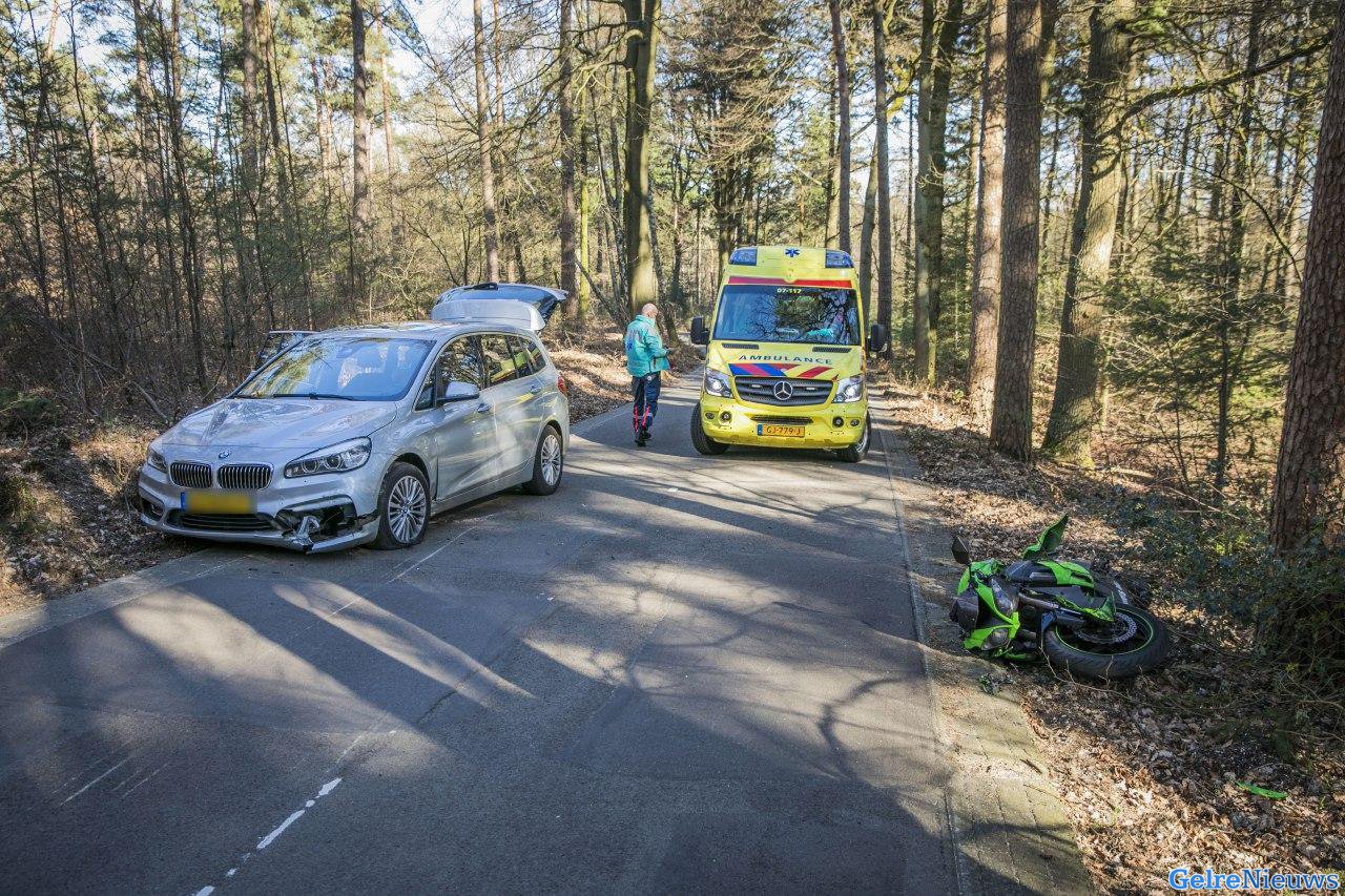 Wild zwijn steek weg over door extreme drukte op Posbank: motorrijder gewond