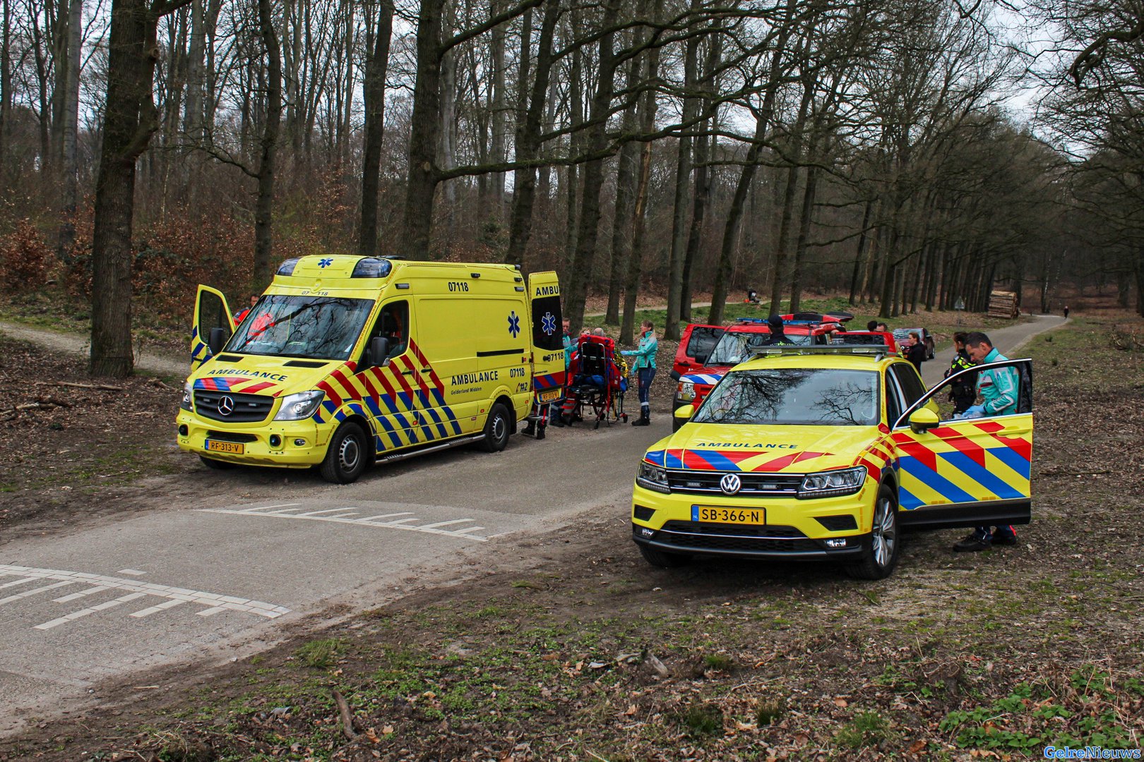 Traumahelikopter rukt uit voor gevallen mountainbiker