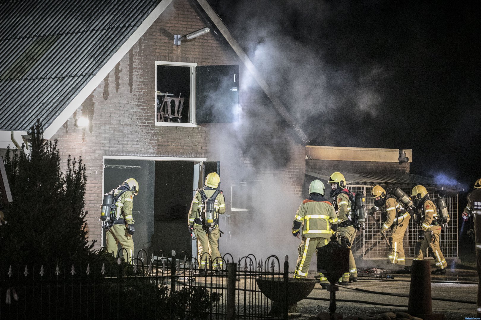 Brand in stal bij boerderij in Didam