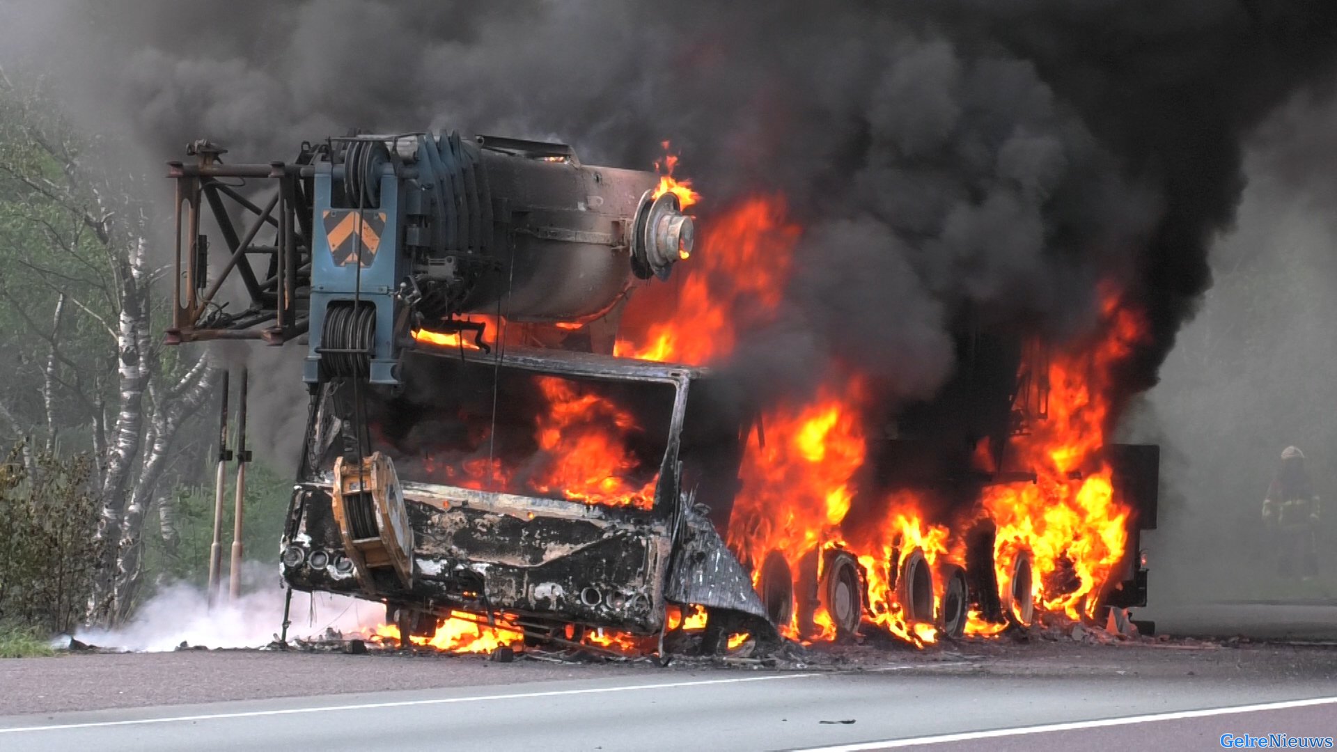 72(!) boetes uitgedeeld bij telekraan brand op A50