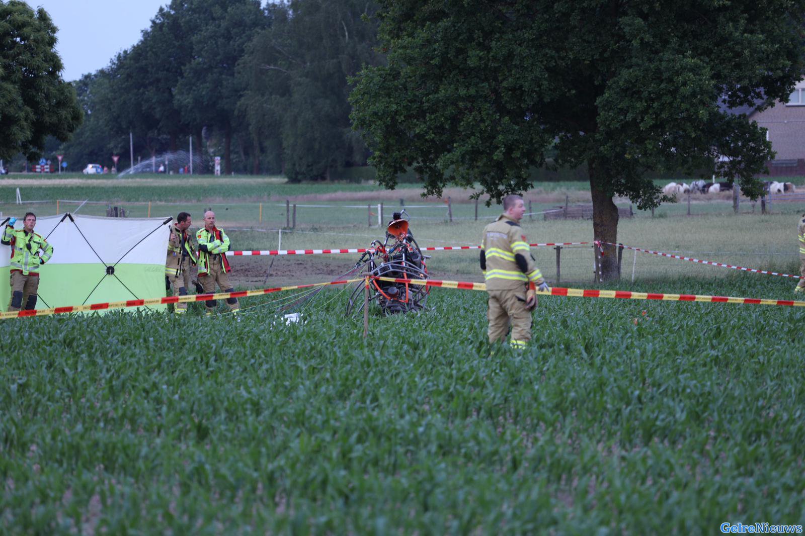 Paraglider stort neer in Didam en overlijdt