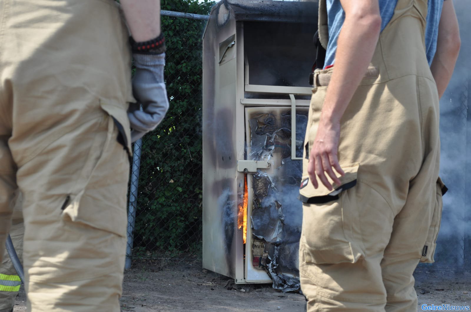 Container bij voetbalvereniging uitgebrand in Groessen