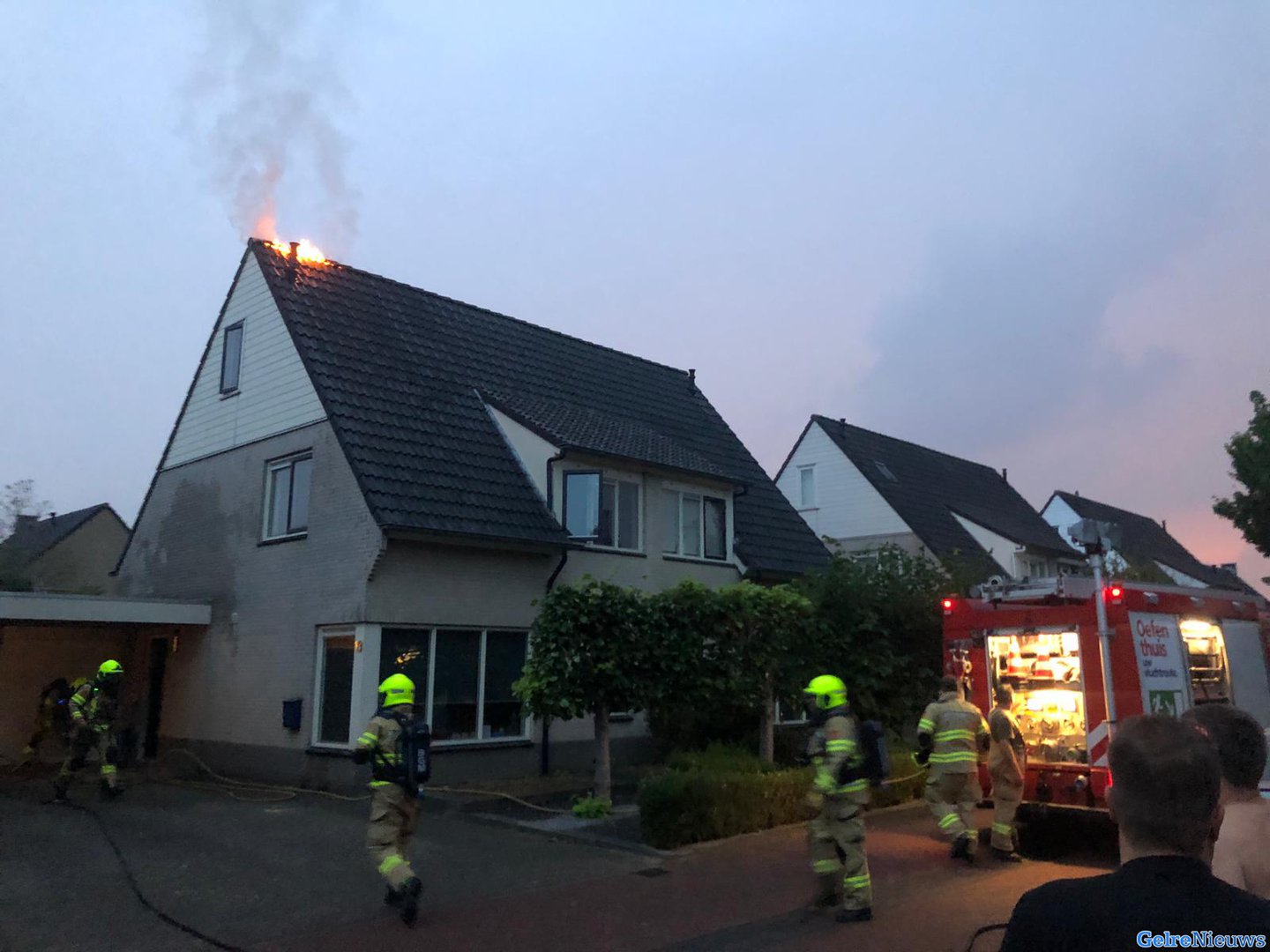 Blikseminslag veroorzaakt brand in woning