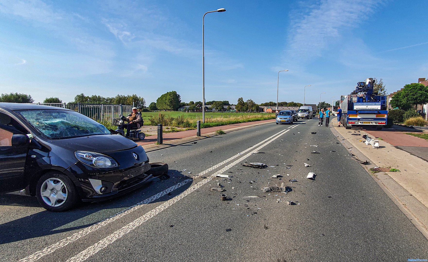 Flinke botsing op Witte Kruis in Babberich