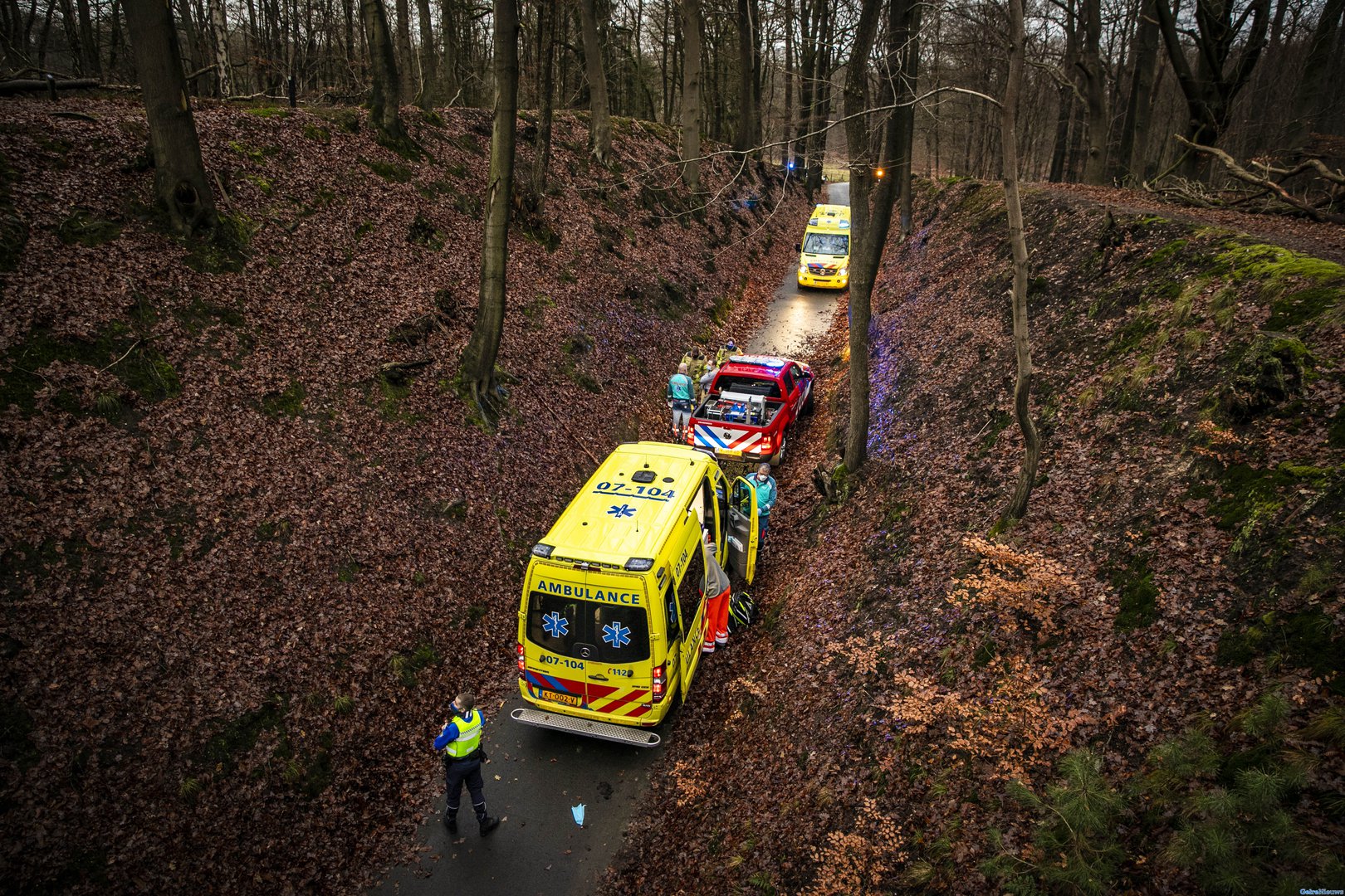 Wielrenner gereanimeerd na val bij de Posbank
