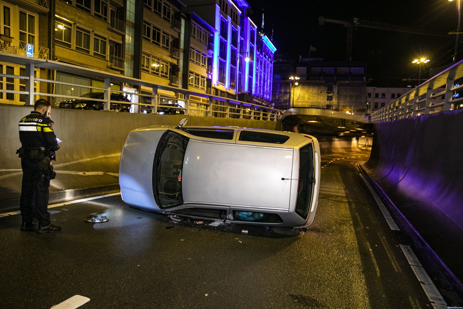 Weer een ongeval in de Willemstunnel in Arnhem