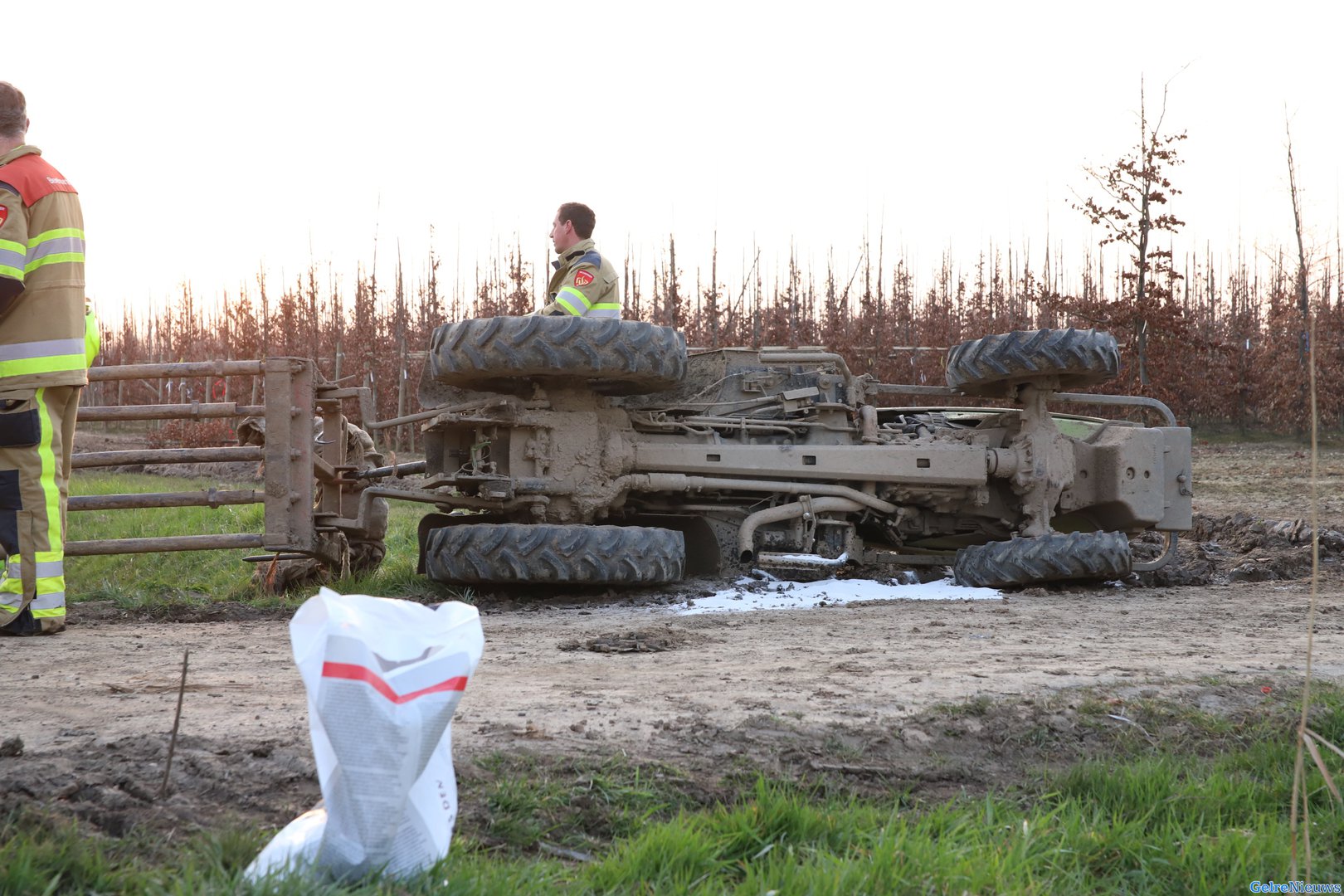 Trekker belandt op zijn zijkant in Opheusden