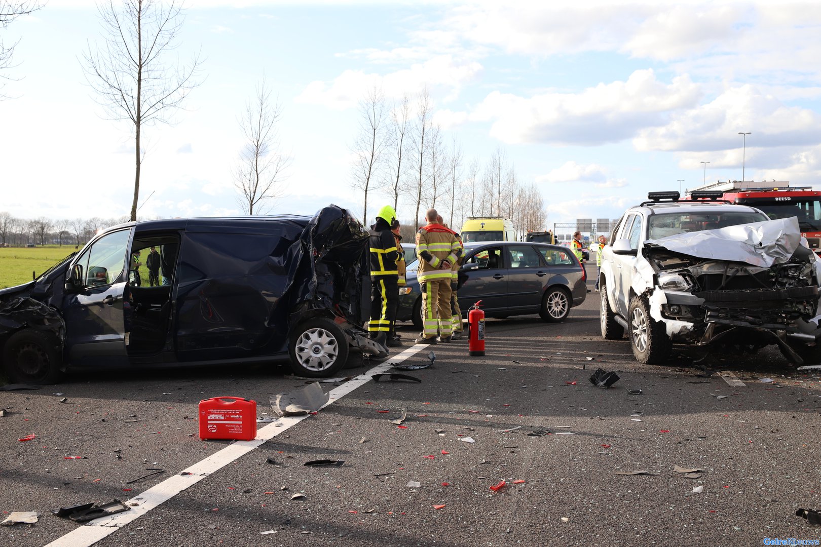 Flinke ravage na ongeval op A2 bij Enspijk