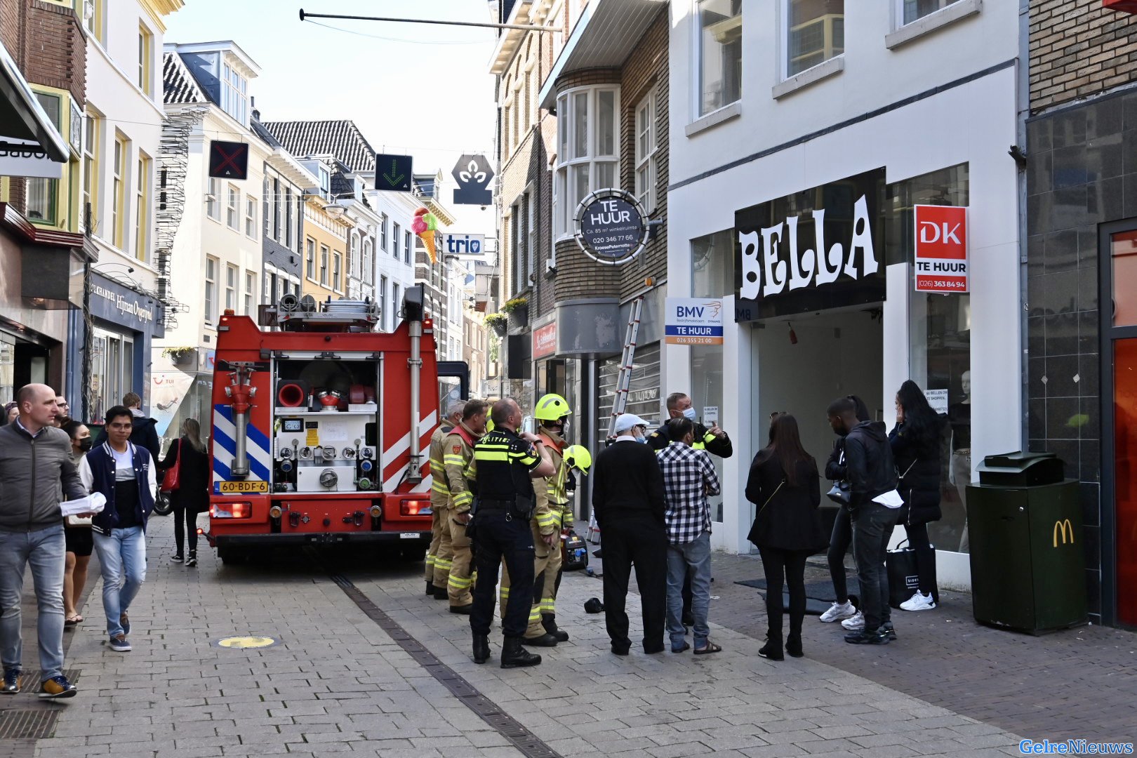 Relatief kleine brand zorgt voor veel schade in centrum van Arnhem