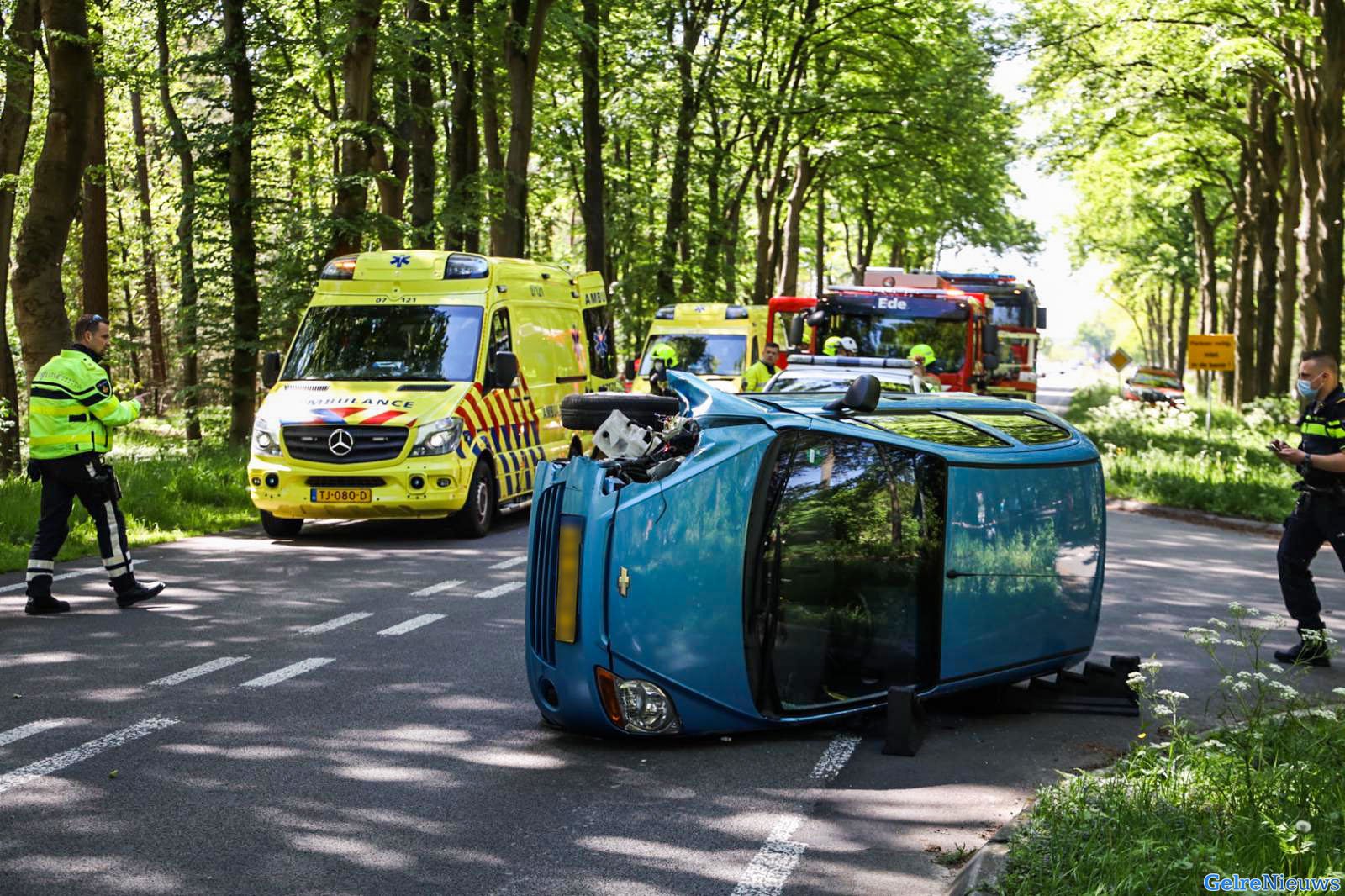 N224 tussen Arnhem en Ede volledig afgesloten door ongeval