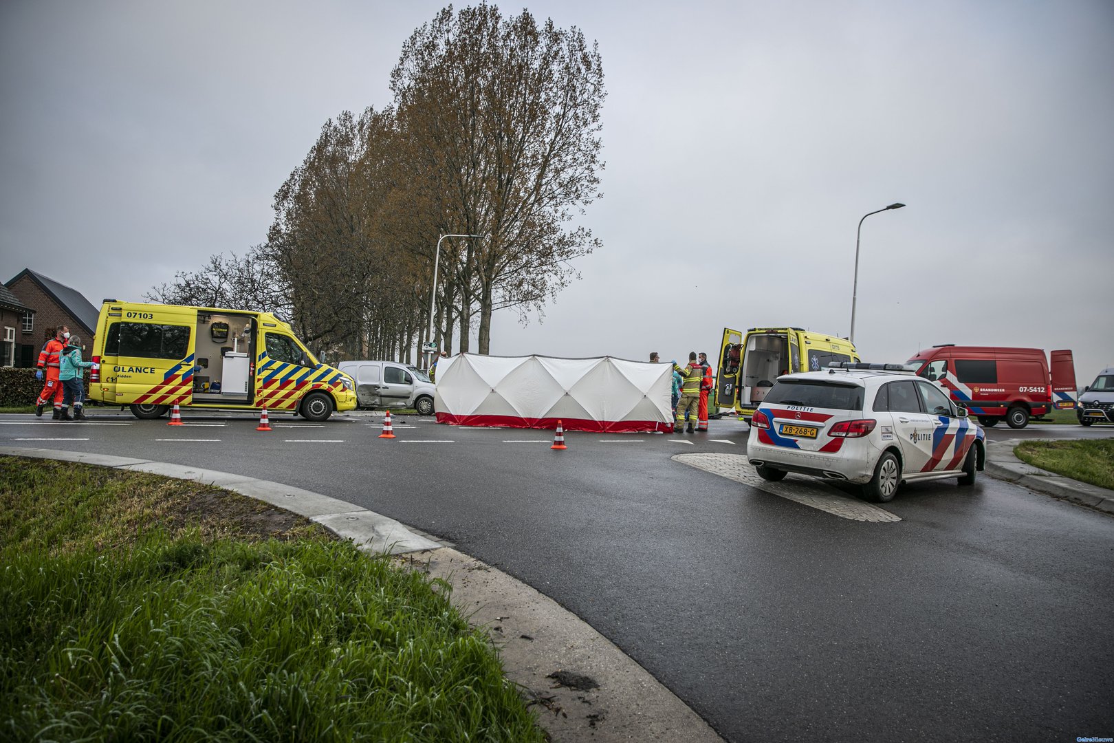 Motorrijder overleden na aanrijding met bestelauto