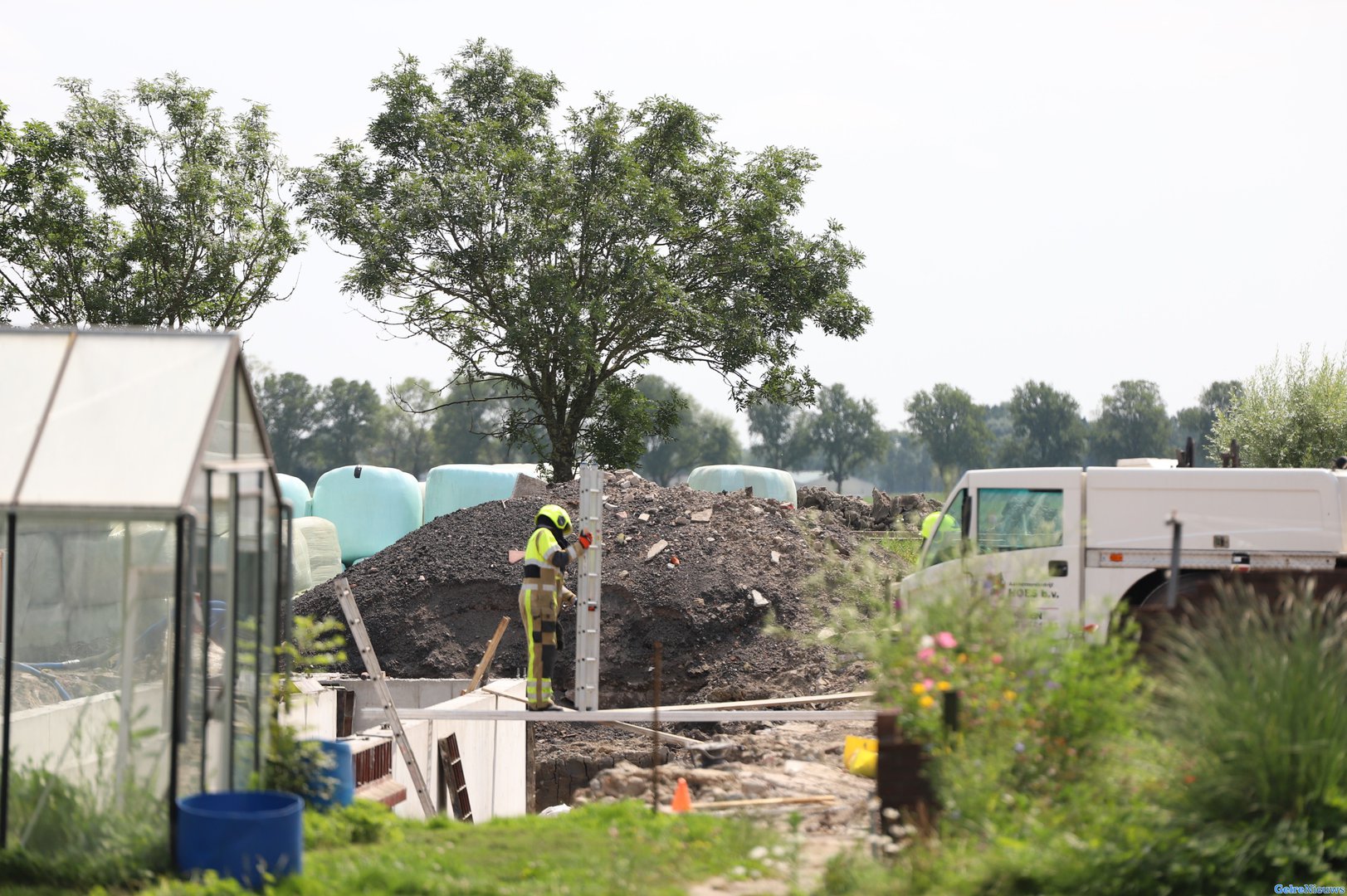 Gewonde na ongeval op bouwterrein in Dreumel