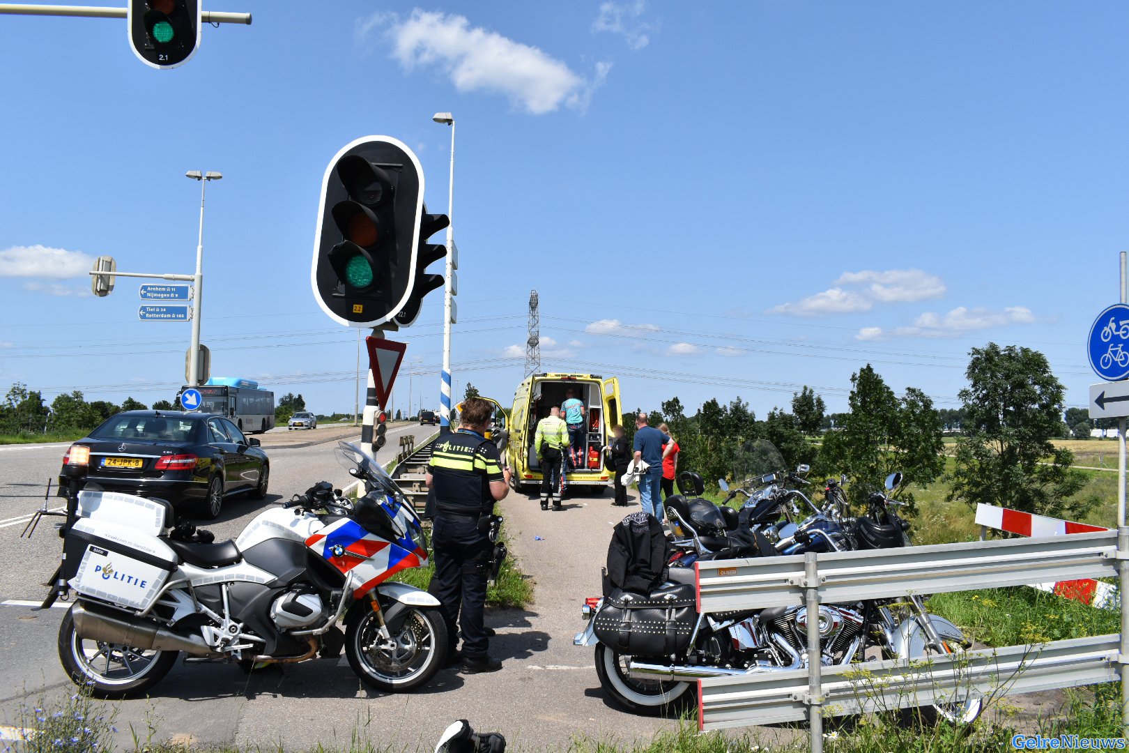 Ongeval met motorrijders in Bemmel