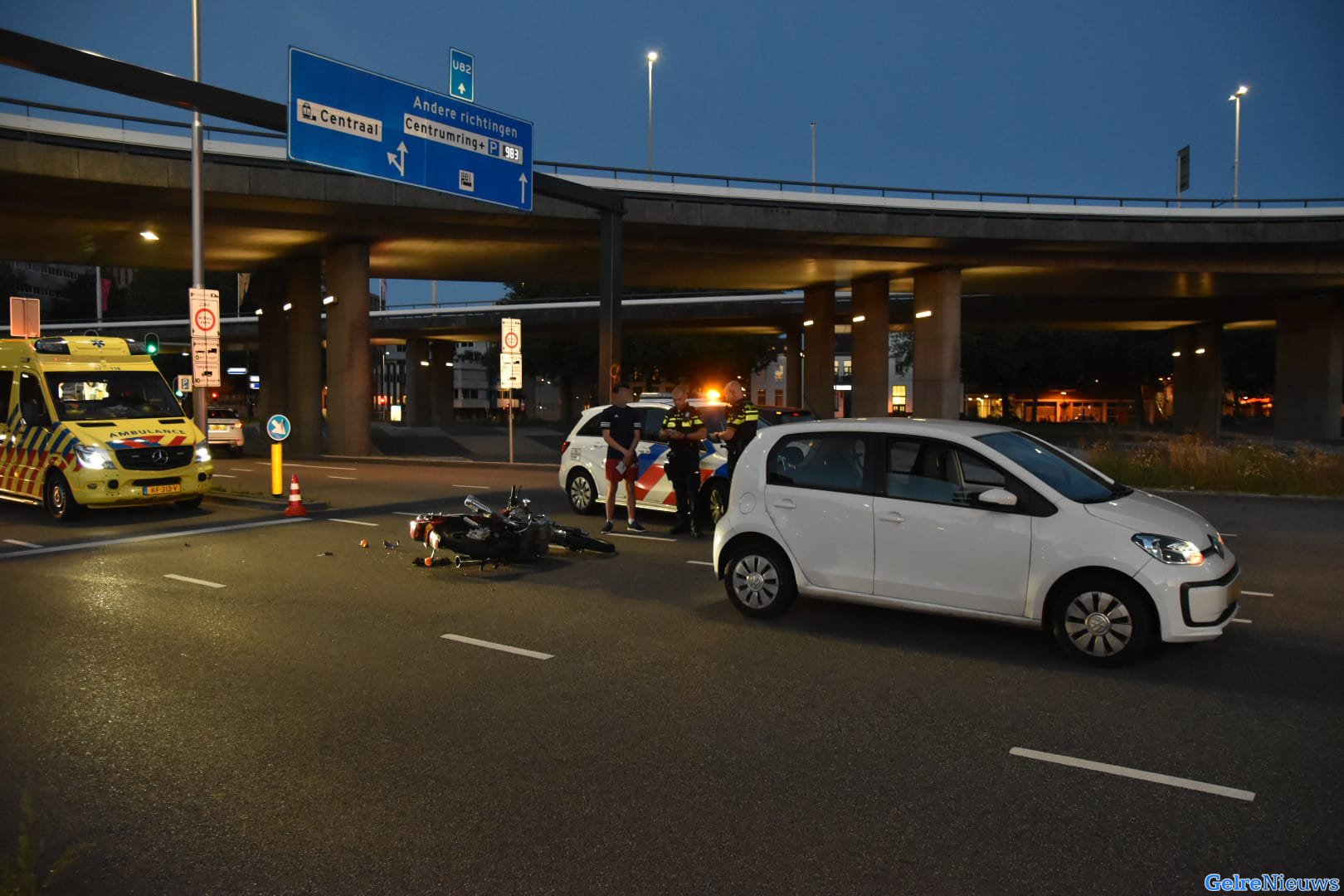 Bestuurder mee naar het politiebureau na aanrijding in Arnhem