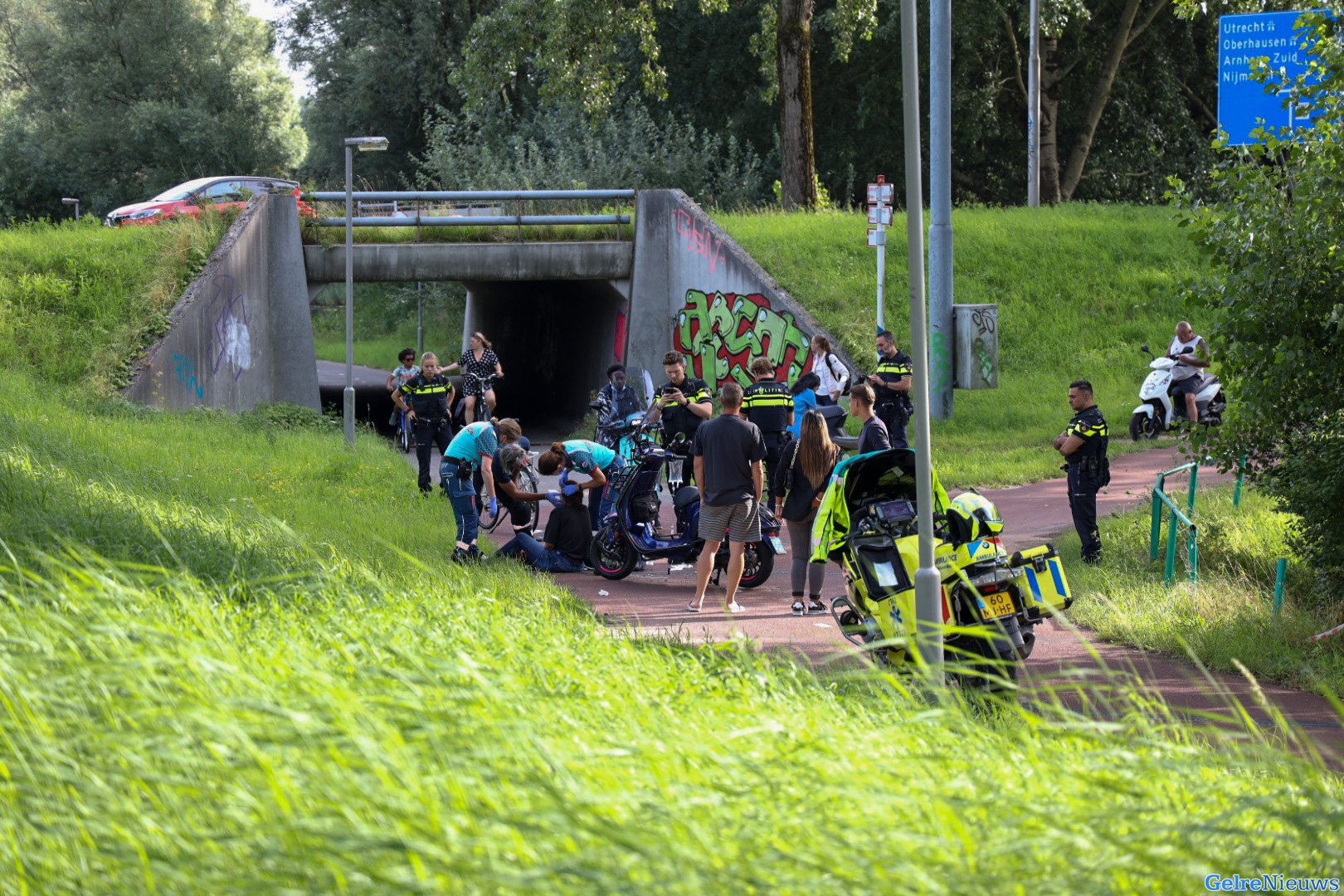 Twee gewonden bij ongeval op fietspad in Arnhem