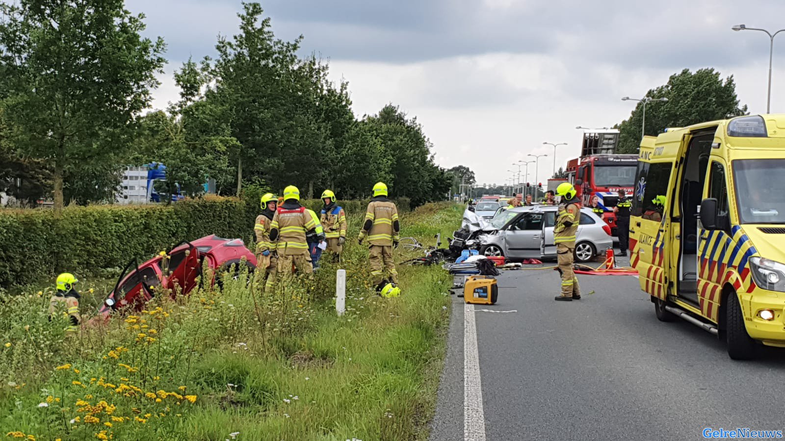 Ernstig ongeval in Bennenkom: vier gewonden en hond overleden