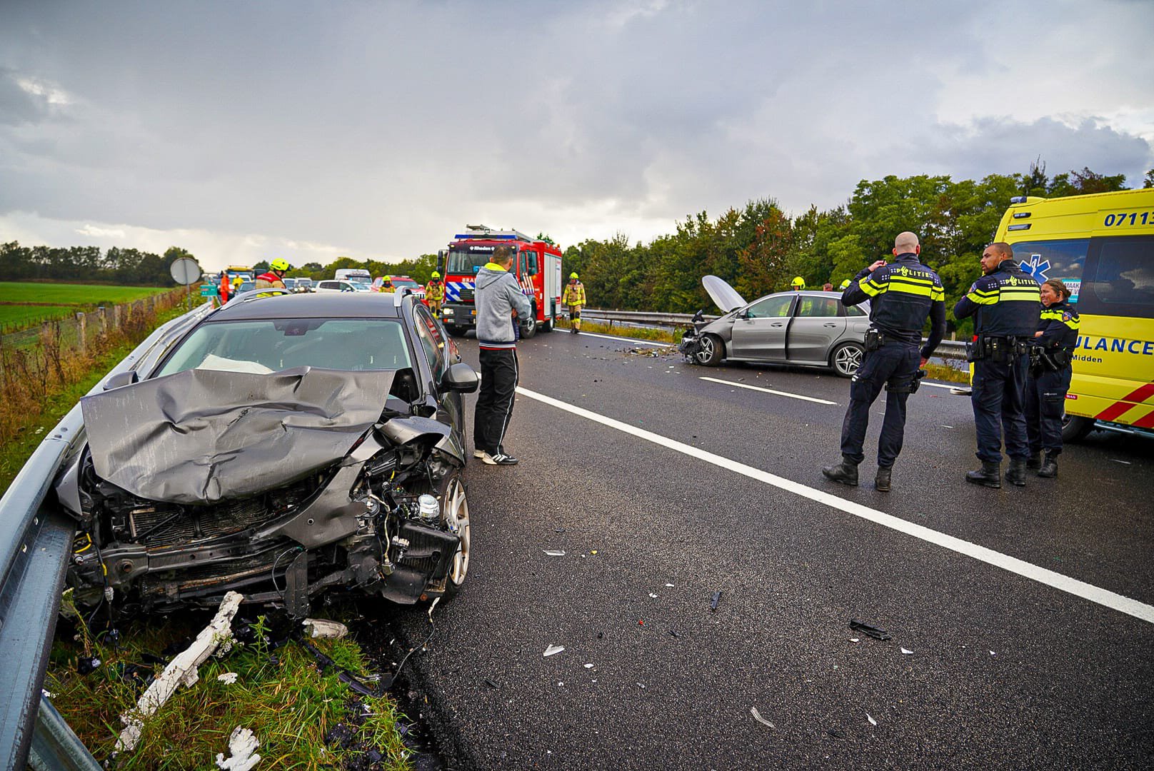 Snelweg A348 weer vrijgegeven na ongeval tussen twee auto’s
