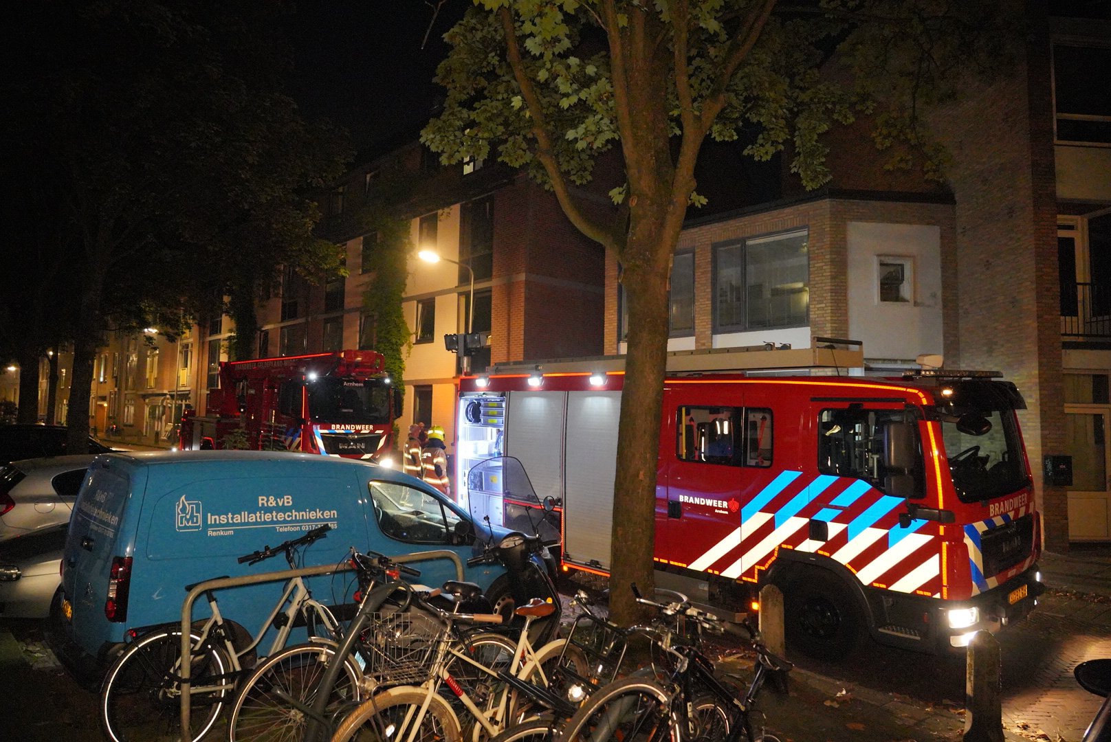 Appartementen ontruimd vanwege brand in Arnhem