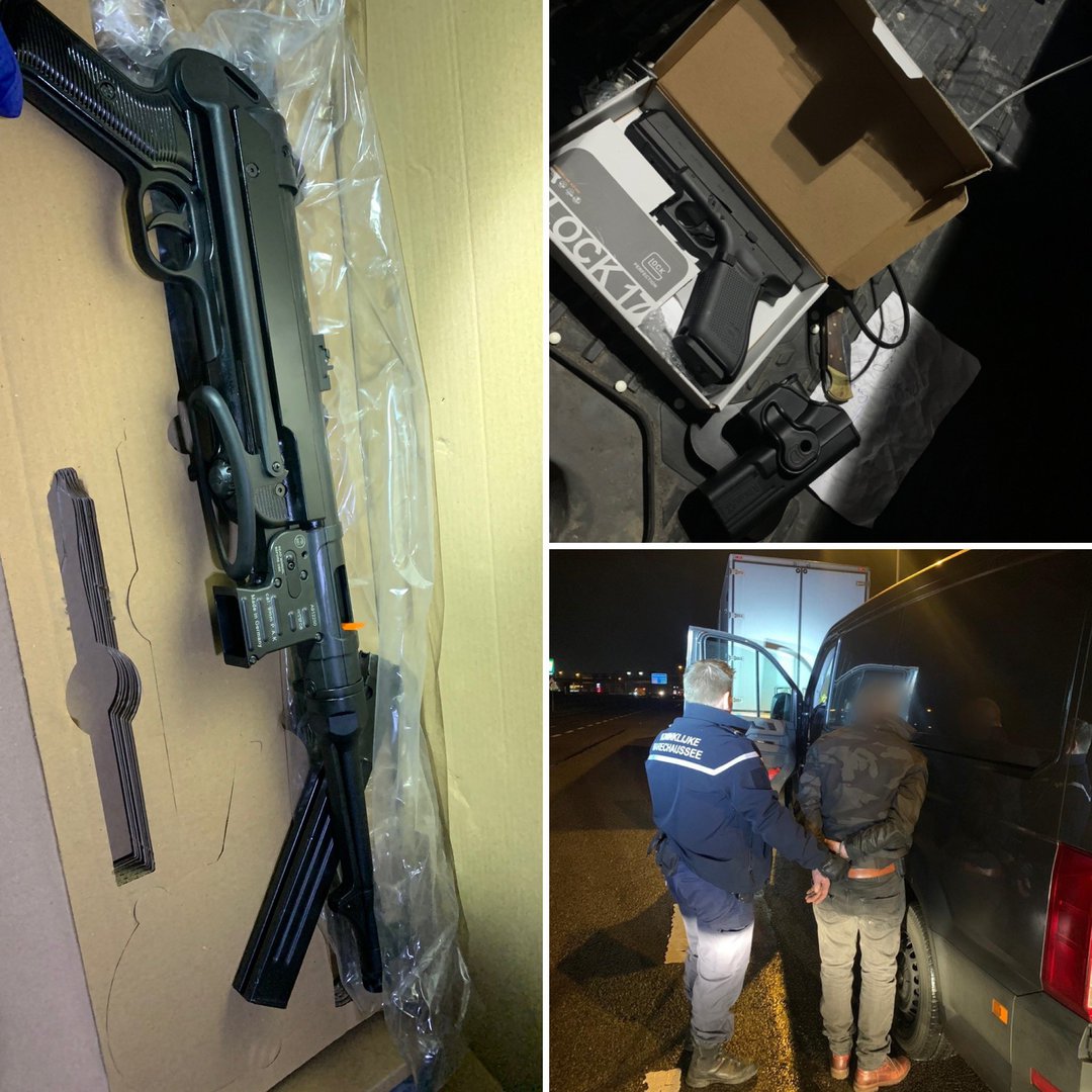 Vuurwapens en drugs aangetroffen bij controle op A12