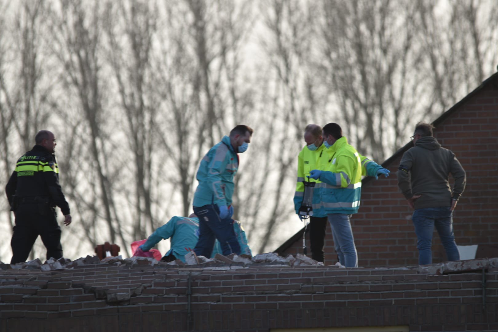 Dode bij sloopwerkzaamheden op dak van pand