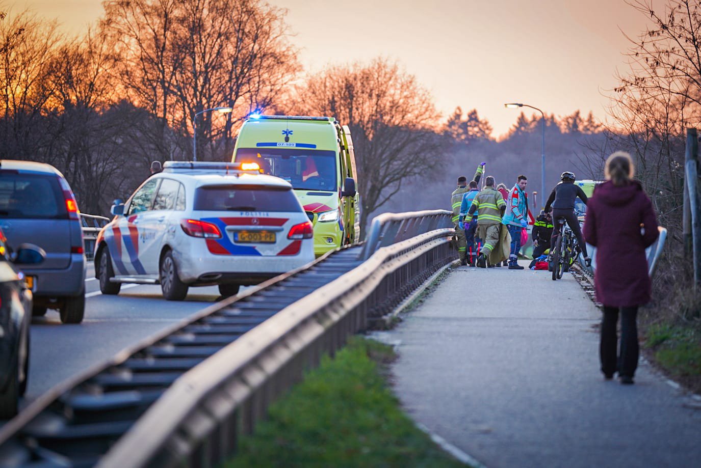 Fietser gereanimeerd op de Schelmseweg in Arnhem